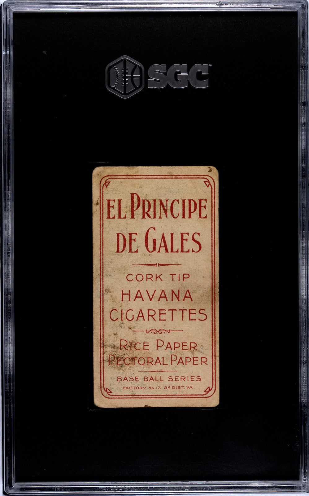 1909-11 T206 El Principe De Gales Hal Chase (Throwing, With Cap) - SGC 2