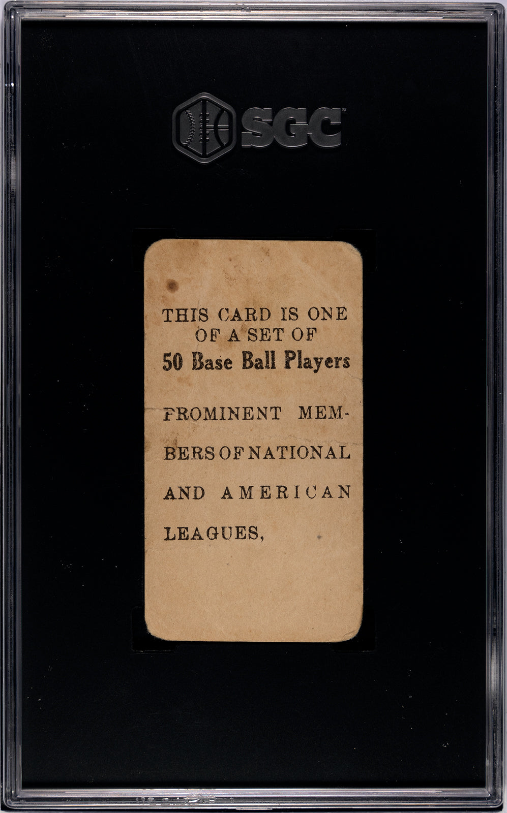 1909 E101 Set of 50 Eddie Collins - SGC 1