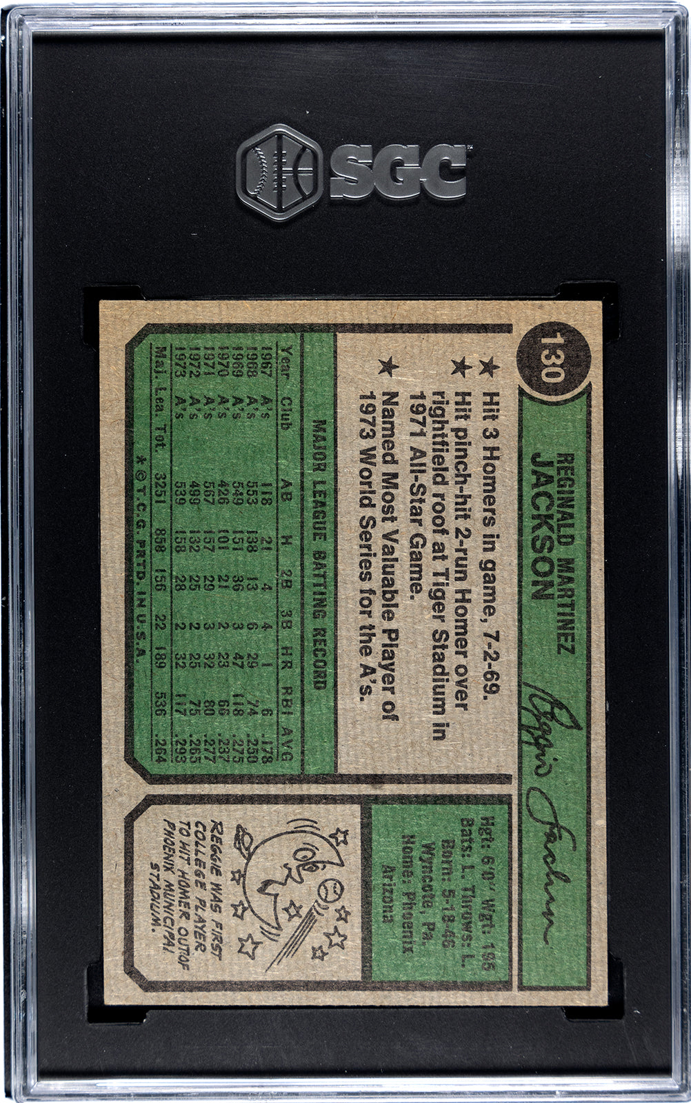 1974 Topps #130 Reggie Jackson - SGC 5.5