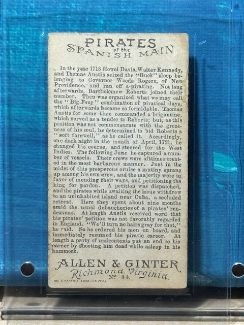 1888 Allen & Ginter N19 Pirates of the Spanish Main Thomas Anstis