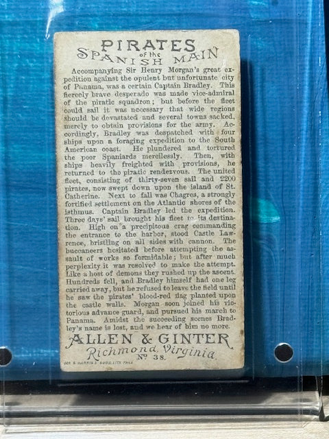 1888 Allen & Ginter N19 Pirates of the Spanish Main Bradley