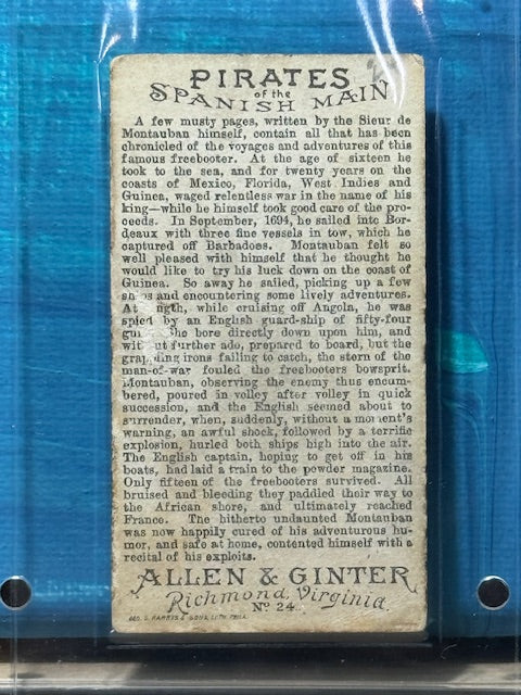 1888 Allen & Ginter N19 Pirates of the Spanish Main Sieur De Montaubon