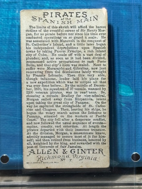 1888 Allen & Ginter N19 Pirates of the Spanish Main Sir Henry Morgan