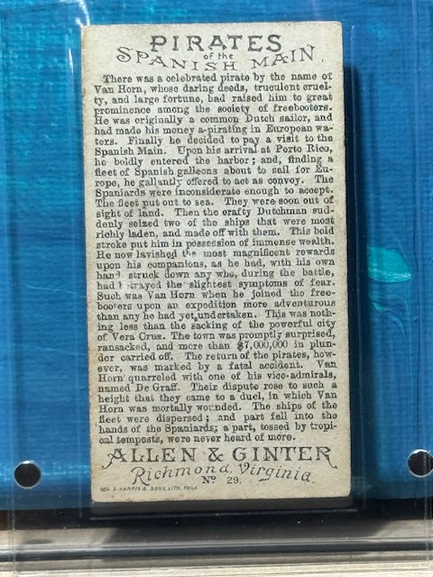 1888 Allen & Ginter N19 Pirates of the Spanish Main Van Horn