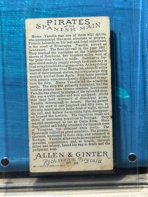 1888 Allen & Ginter N19 Pirates of the Spanish Main Moses Vauclin
