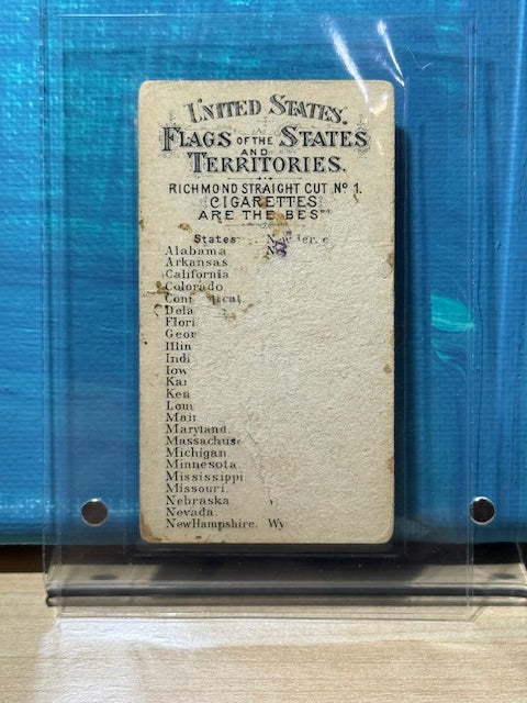 1888 Allen & Ginter N11 Flags of the States and Territories Wisconsin