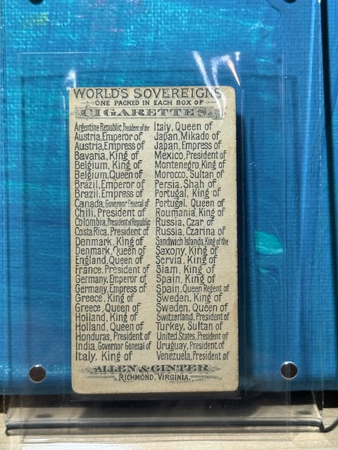 1889 Allen & Ginter N34 World Sovereigns King of Roumania