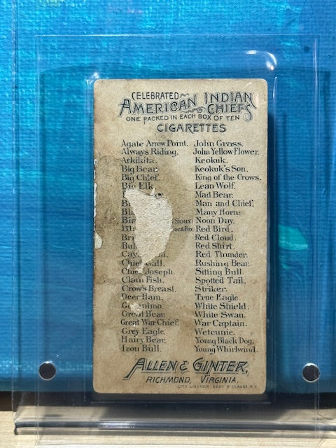 1888 Allen & Ginter N2 American Indian Chiefs Young Whirlwind