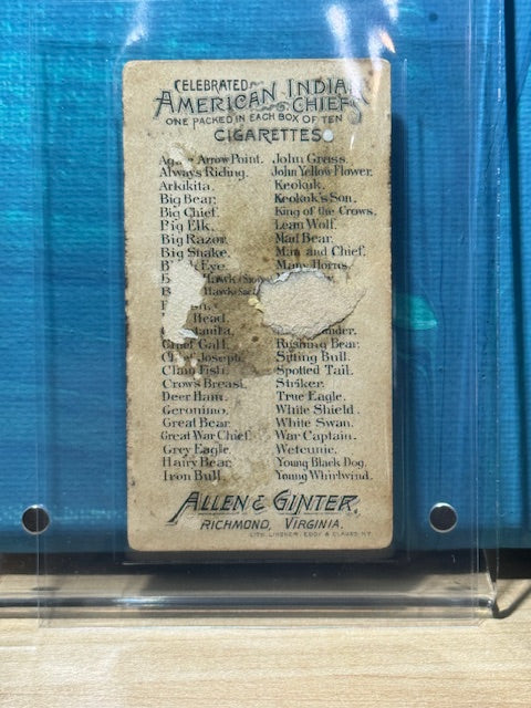 1888 Allen & Ginter N2 American Indian Chiefs Black Hawk (Dakota Sioux)