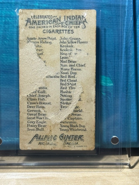 1888 Allen & Ginter N2 American Indian Chiefs Many Horns