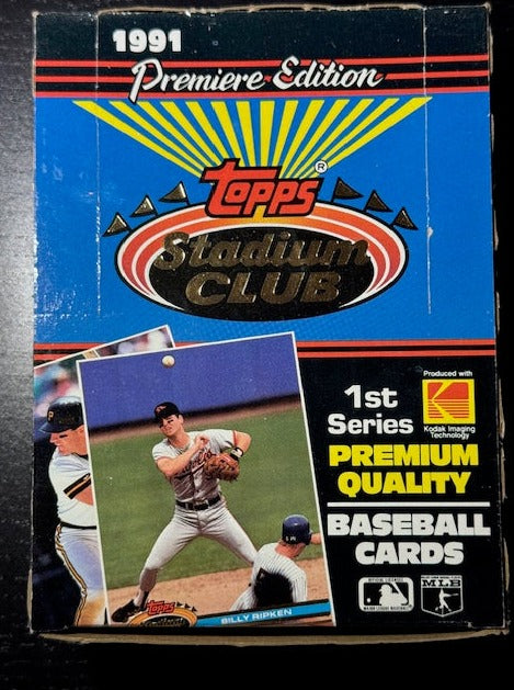 1991 Topps Stadium Club Baseball 1st Series Hobby Box