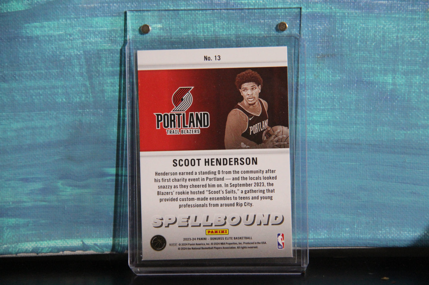 2023-24 Panini Court Kings #13 Scoot Henderson Spellbound (Letter O)