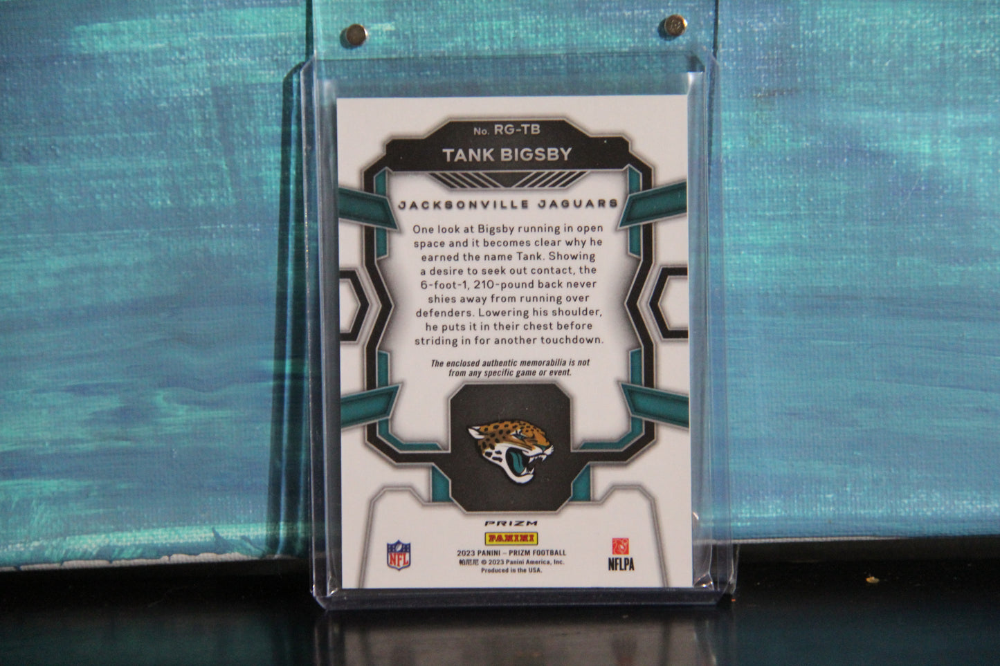 2023 Panini Prizm #RG-TB Tank Bigsby Rookie Gear Neon Green Pulsar