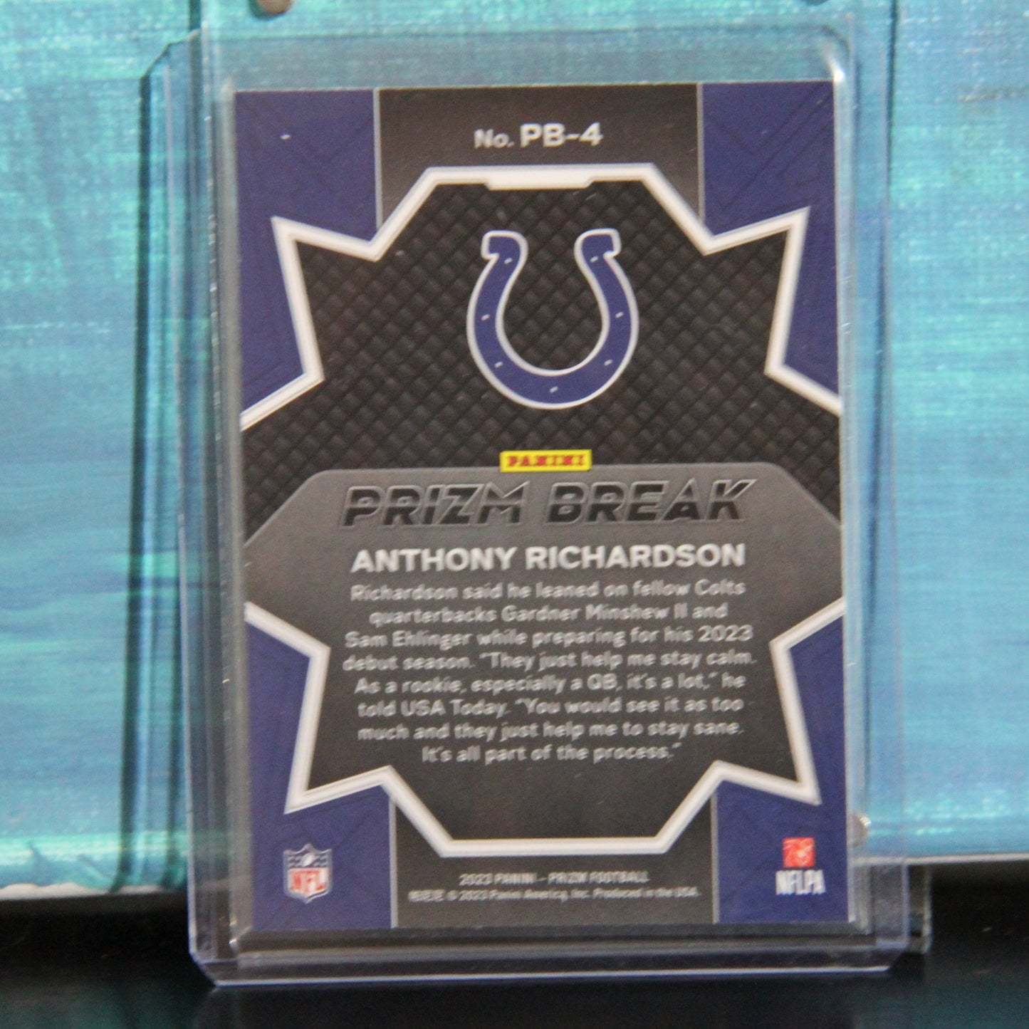 2023 Panini Prizm #PB-4 Anthony Richardson Prizm Break RC