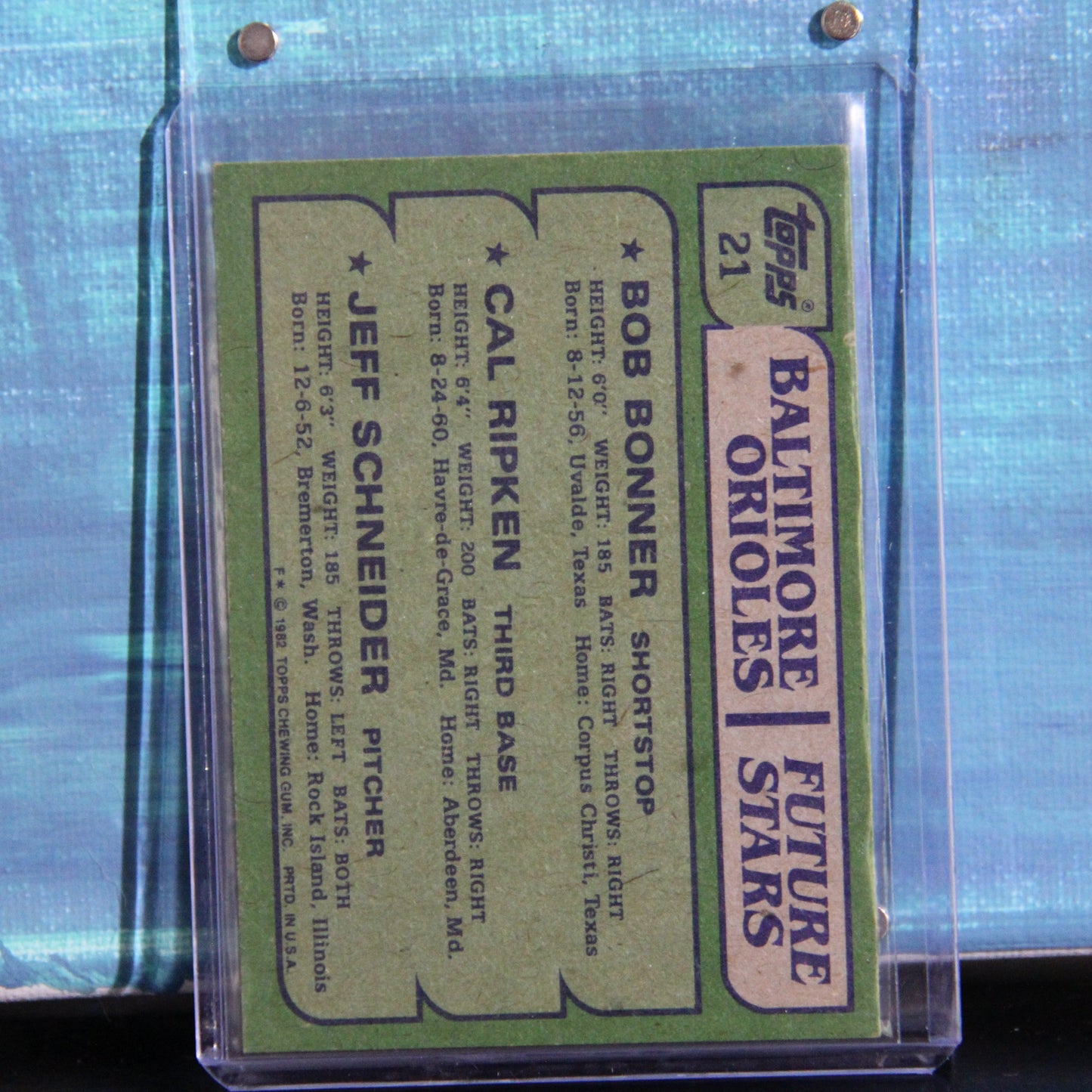 1982 Topps #21 Cal Ripken Jr. Rookie