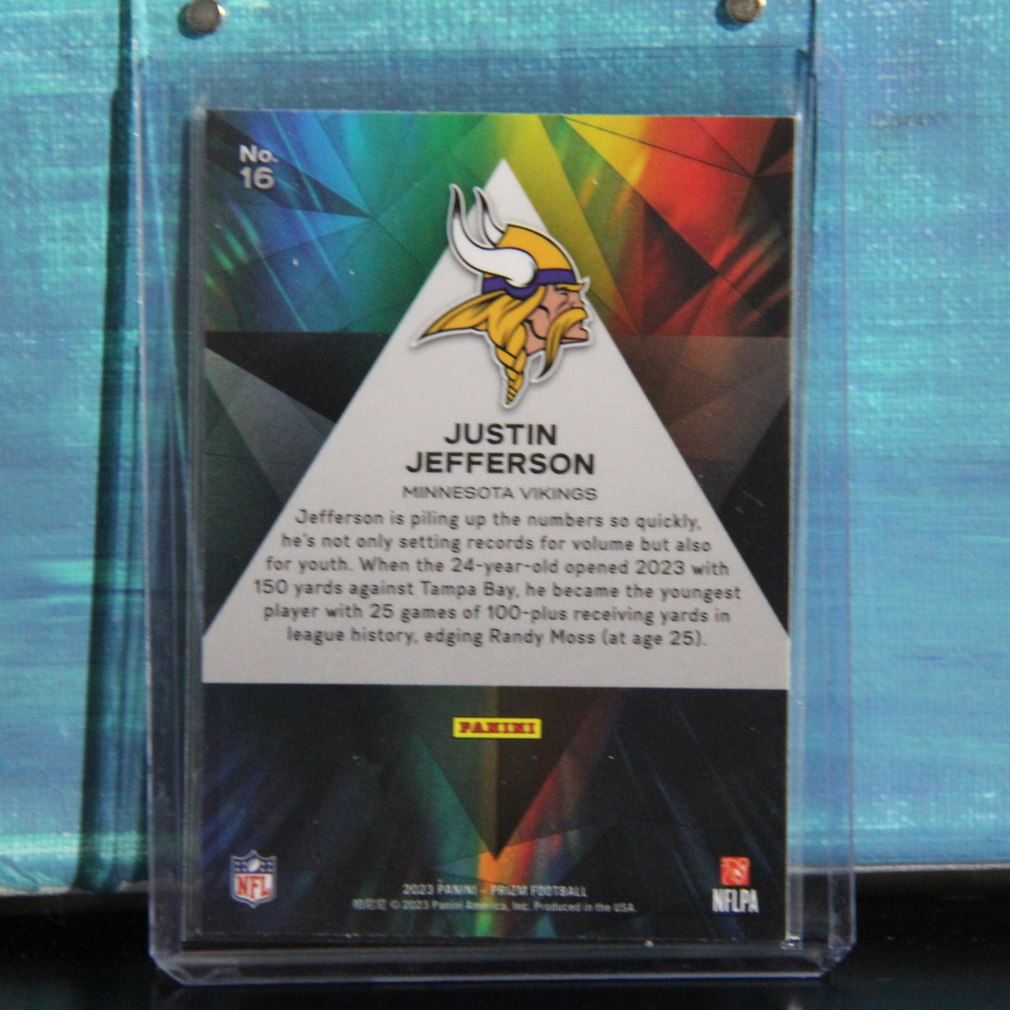 2023 Panini Prizm #16 Justin Jefferson Prizmatic