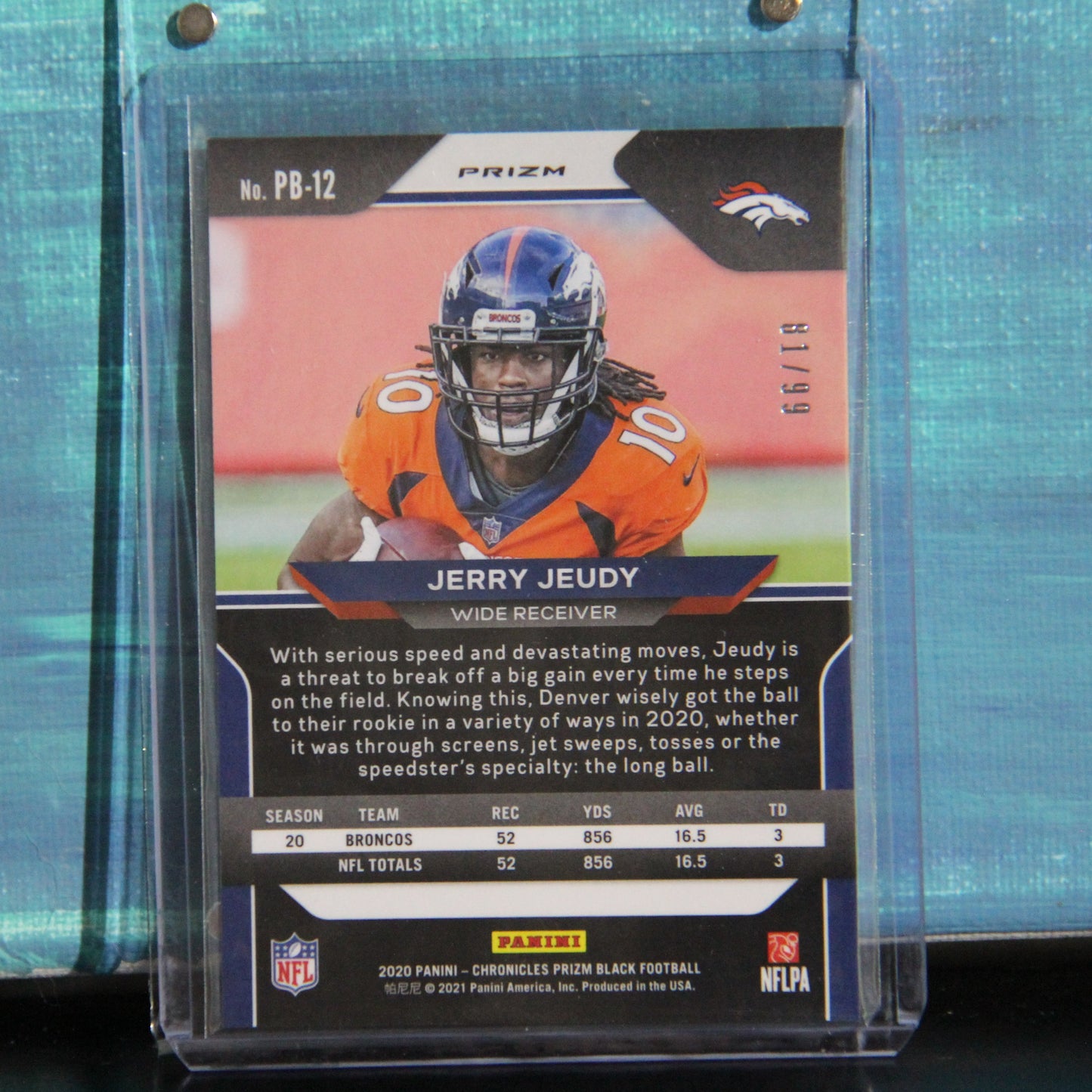 2020 Panini Chronicles #PB-12 Jerry Jeudy Red Black Prizm 81/99