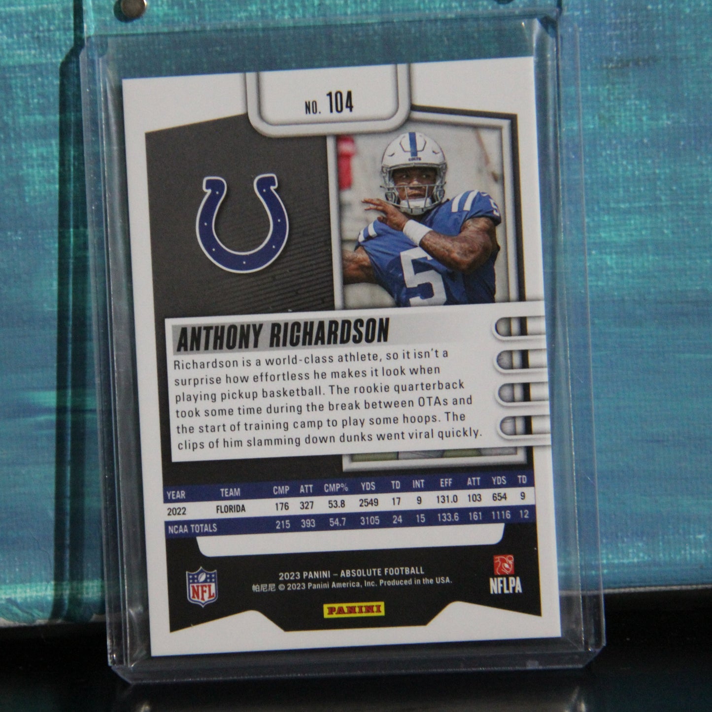 2023 Panini Absolute #104 Anthony Richardson Red Spectrum RC 36/100