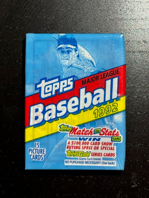 1992 Topps Baseball Sealed Wax Pack