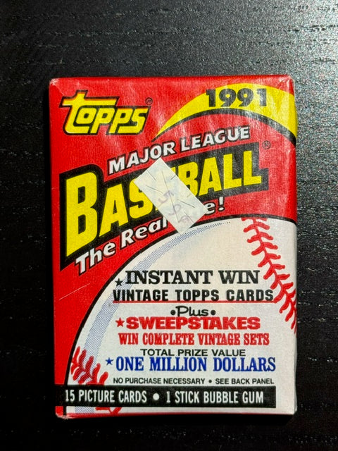 1991 Topps Baseball Sealed Wax Pack