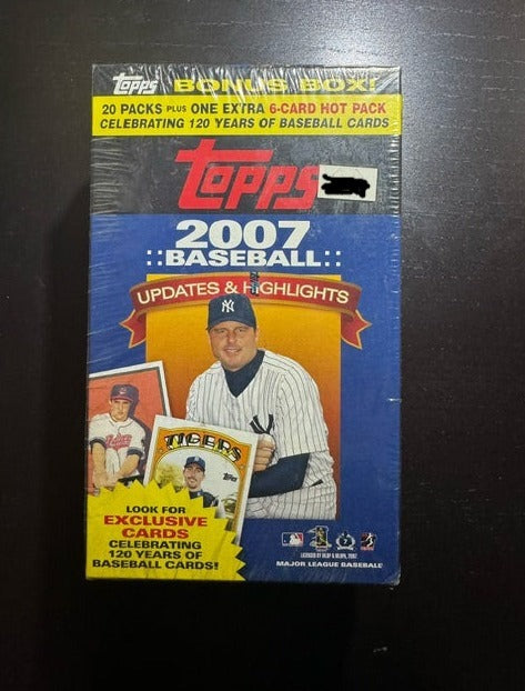 2007 Topps Updates & Highlights Baseball Giant Blaster (20+1) Box