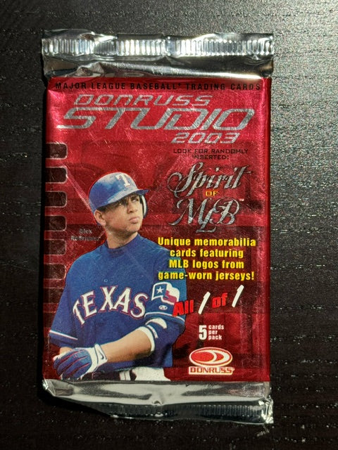 2003 Donruss Studio Baseball Sealed Pack