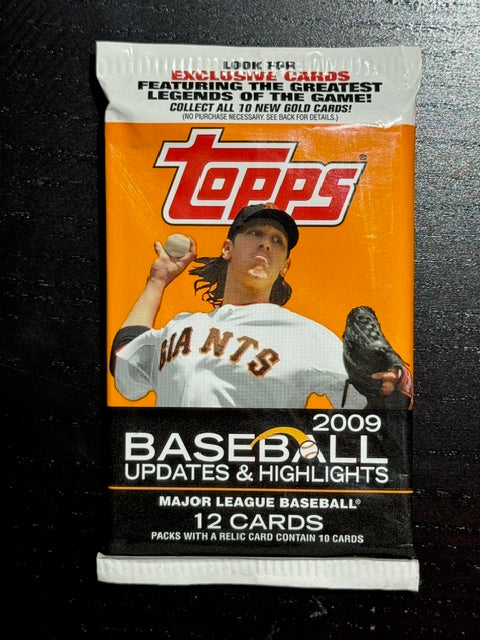 2009 Topps Updates & Highlights Baseball Sealed Pack