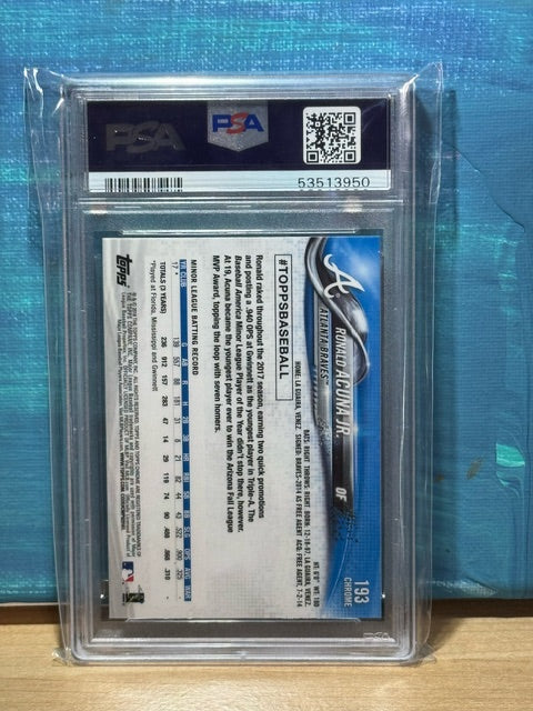 2018 Topps Chrome #193 Ronald Acuna Jr. - PSA 10