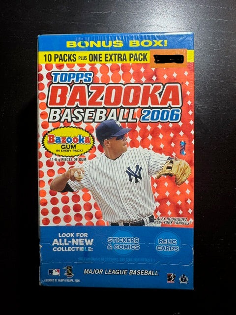 2006 Topps Bazooka Baseball Blaster Bonus Box (10+1)