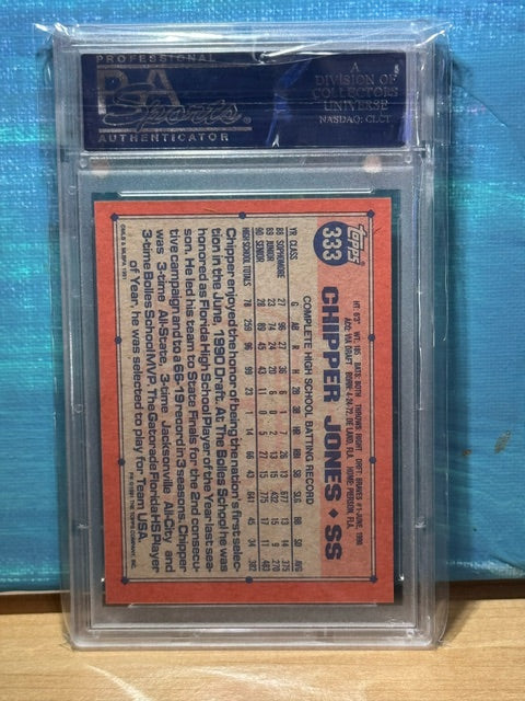 1991 Topps #333 Chipper Jones - PSA 10