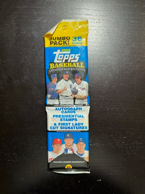 2008 Topps Updates & Highlights Baseball Sealed Jumbo Pack
