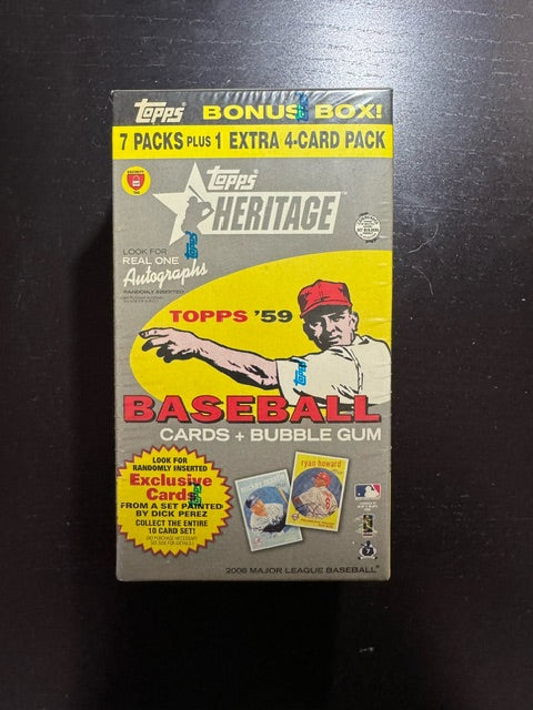 2008 Topps Heritage Baseball Blaster Bonus Box (7+1)
