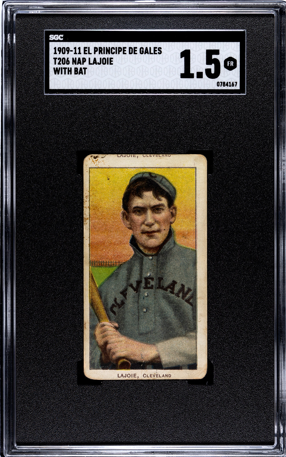 1909-11 T206 El Principe De Gales Nap Lajoie (With Bat) - SGC 1.5