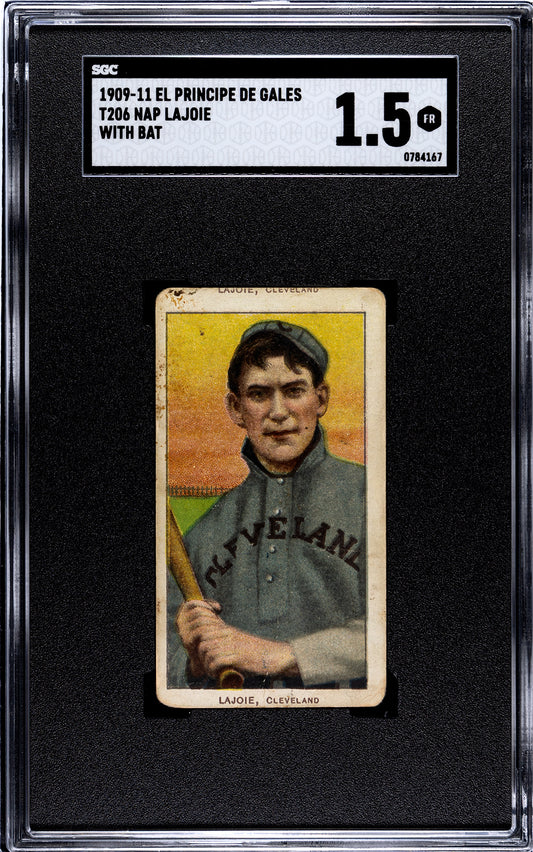 1909-11 T206 El Principe De Gales Nap Lajoie (With Bat) - SGC 1.5