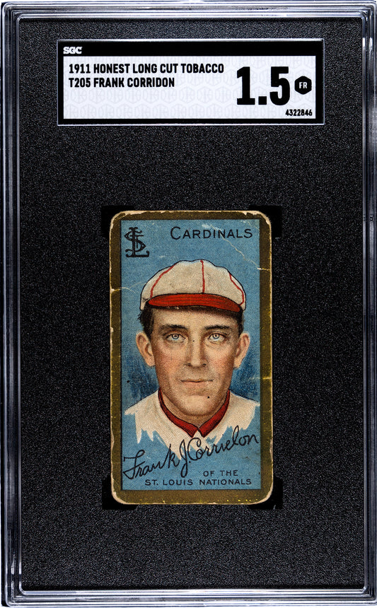 1911 T205 Honest Long Cut Frank Corridon - SGC 1.5