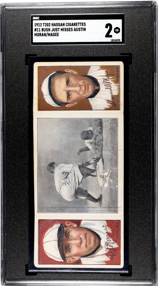 1912 T202 Hassan #11 S.R. Magee/Patrick Moran "Bush Just Misses Austin" - SGC 2