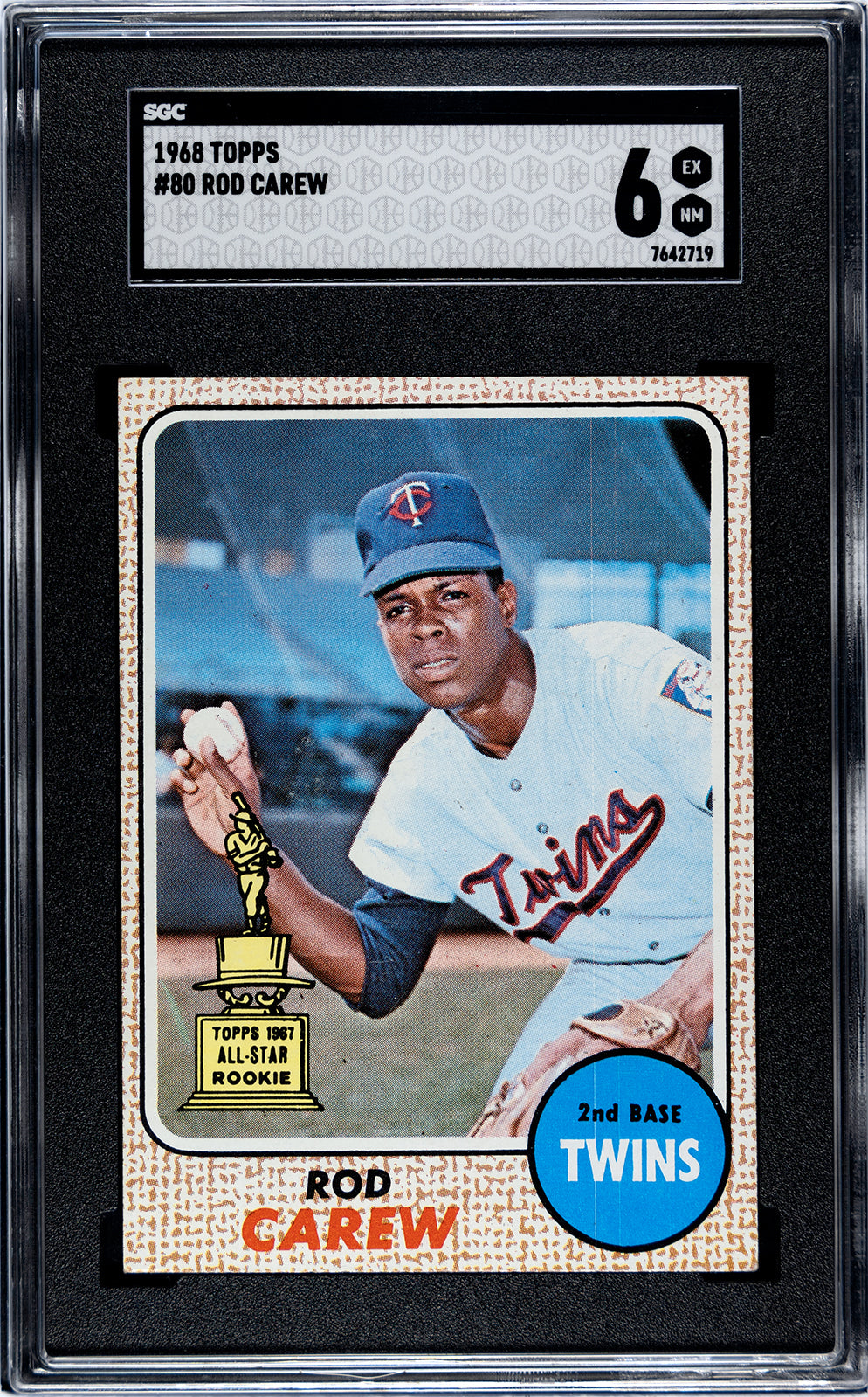 1968 Topps #80 Rod Carew - SGC 6