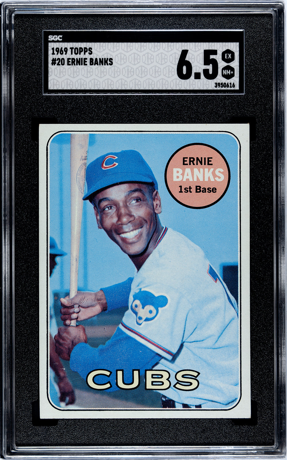 1969 Topps #20 Ernie Banks - SGC 6.5