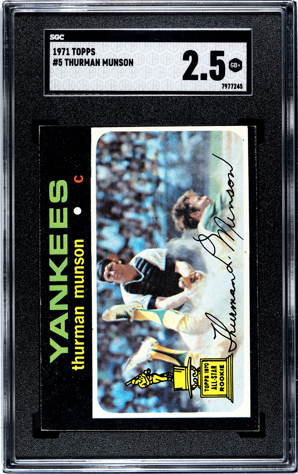 1971 Topps #5 Thurman Munson - SGC 2.5