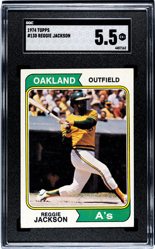 1974 Topps #130 Reggie Jackson - SGC 5.5