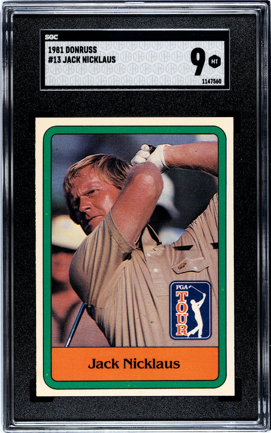 1981 Donruss #13 Jack Nicklaus - SGC 9