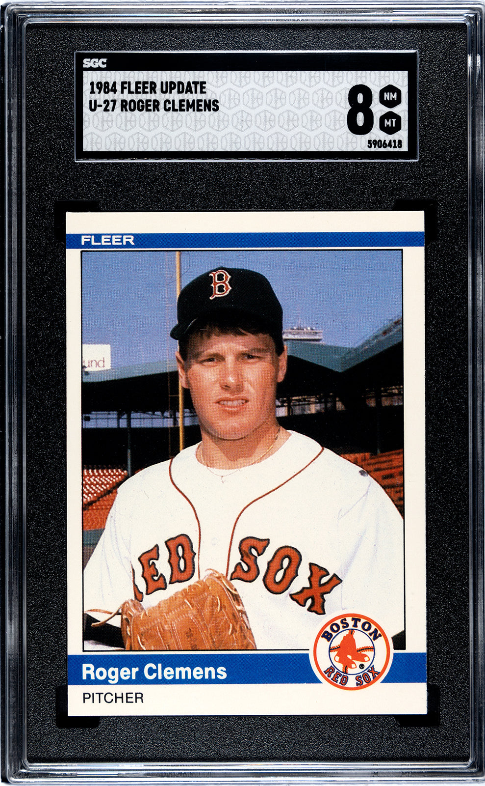1984 Fleer Update #U27 Roger Clemens - SGC 8