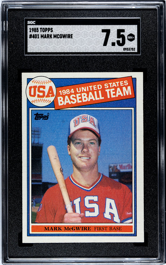 1985 Topps #401 Mark McGwire - SGC 7.5