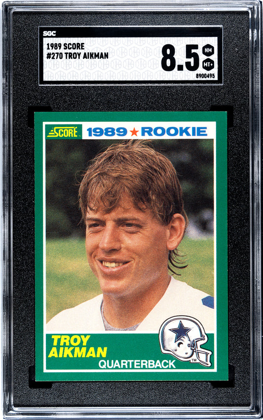1989 Score #270 Troy Aikman - SGC 8.5